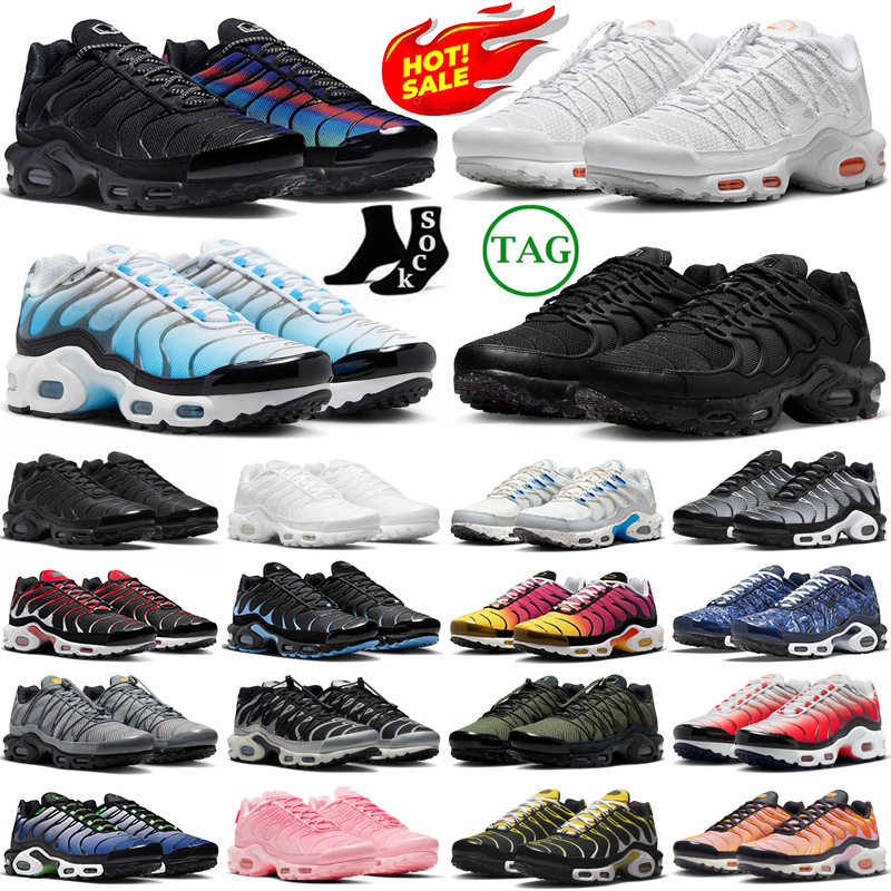 

tn plus running shoes for men women terrascape tns designer sneakers triple black white Unity Ice UNC Tiffany Blue Atlanta Dusk mens womens outdoor sports trainers, #4 crystal blue 36-46