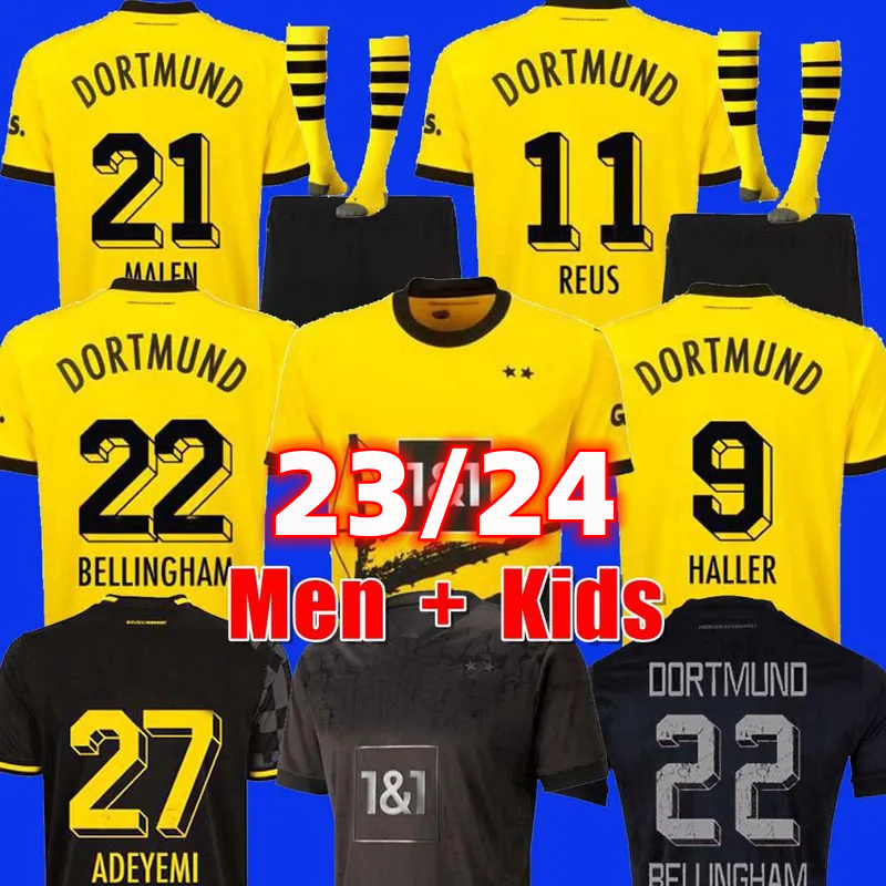 

23 24 110Th soccer jerseys Dortmund Borussia HAALAND KAMARA 2023 2024 black football shirt REUS BELLINGHAM HUMMELS REYNA BRANDT men kids kit maillot de foot
