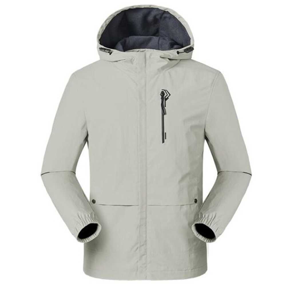 

New Jacket Men Spring Autumn Thin Single-layer Fleece Waterproof Casual Clothing Mens Outwear Breathable Windproof Rain Jackets CCMV, Beige