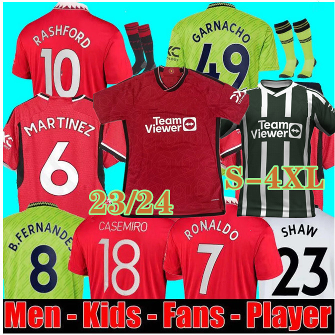 

22 23 24 SANCHO soccer jerseys BRUNO FERNANDES RASHFORD football shirt 2023 2024 men kids kit MARTINEZ MALACIA ERIKSEN CASEMIRO ANTONY Garnacho Martial S-4XL 999, 2324 home