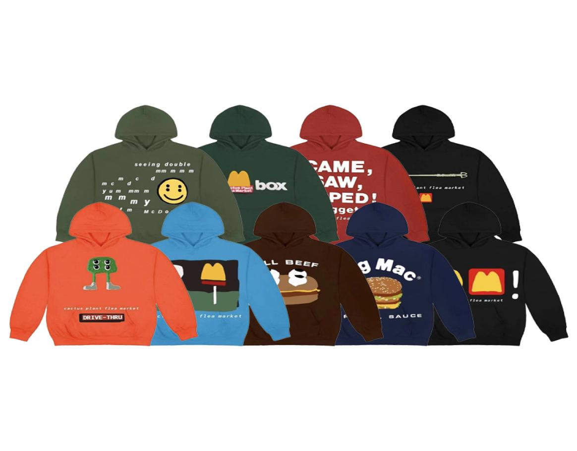 

Luxury Mens Hoodie Sweatshirts Designer Kanyes Classic Wests Cpfm McDonalds Hoodies Name Peace Printed Men Womens Yzys Pullover Sw4728848, Multi