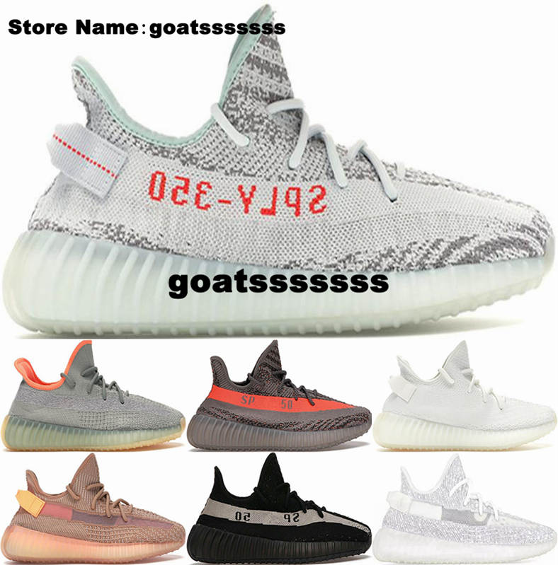 

YZY350 V2 Zebra Sneakers Shoes Kanyes West Beluga Size 15 16 Mens Us 15 Big Size 49 50 Butter Trainers Casual Us16 Eur 49 50 Us15 Women Designer Blue Tint Cinder Earth