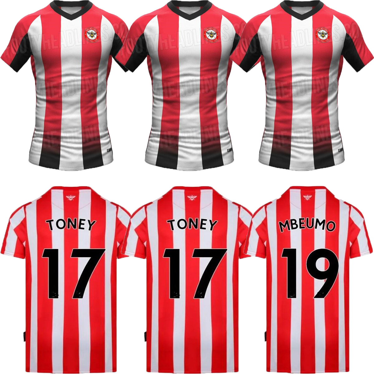 

23 24 Brentfords FC Soccer Jerseys home 2023 2024 Adult TONEY MBEUMO HENRY Second football shirts Men Kids Kit