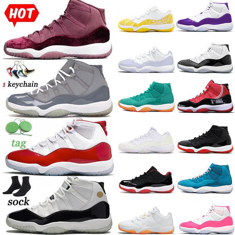 

11 Basketball Shoes Jumpman 11s DMP Midnight Navy Cool Grey Sneakers Men Trainers Cherry Concord Pantone White Space Jam Women Jorden 11 Sports Size US 13, A19 36-47 concord bred