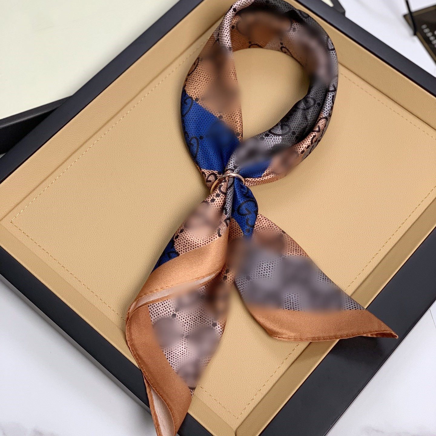 Knit Scarf Set For Men Women Summer Silk satin Fashion Designer Cashmere Shawl Ring Luxury Plaid Check Cotton Scarf square headscarf size 70 x 70-image-871628441