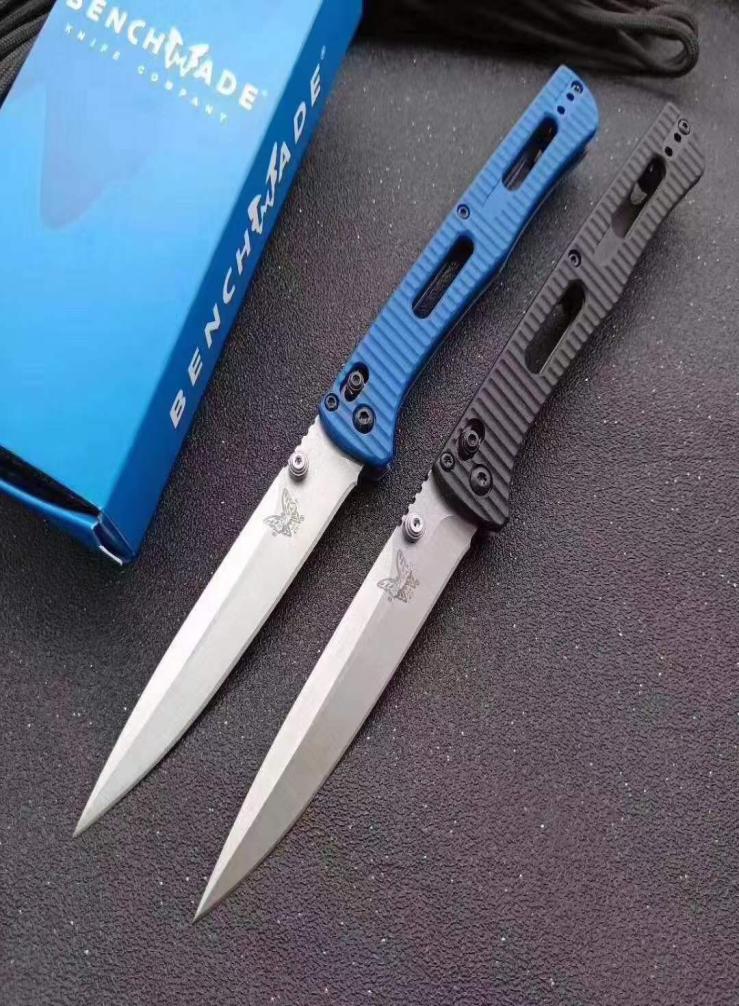 

Benchmade 417 Fact Folding Knife 395quot S30V Satin Plain Blade Black Aluminum Handles Camping survival EDC outdoor knives5057297