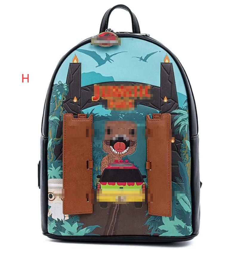 

INS Kawaii Cartoon Design PU Leather Zipper Backpack loun gefly Double Shoulder Bag Student Backpack Festival Gift
