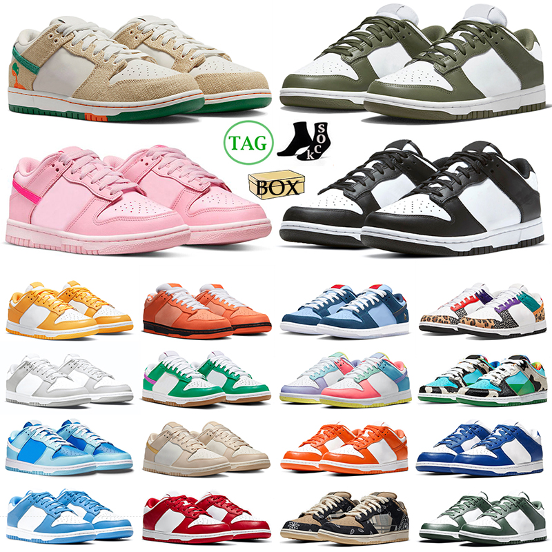 

dunks with box low running shoes Safety Orange Panda Pink White Black Medium Olive University Blue Grey Fog mens womens outdoor sports trainers sneakers, #6