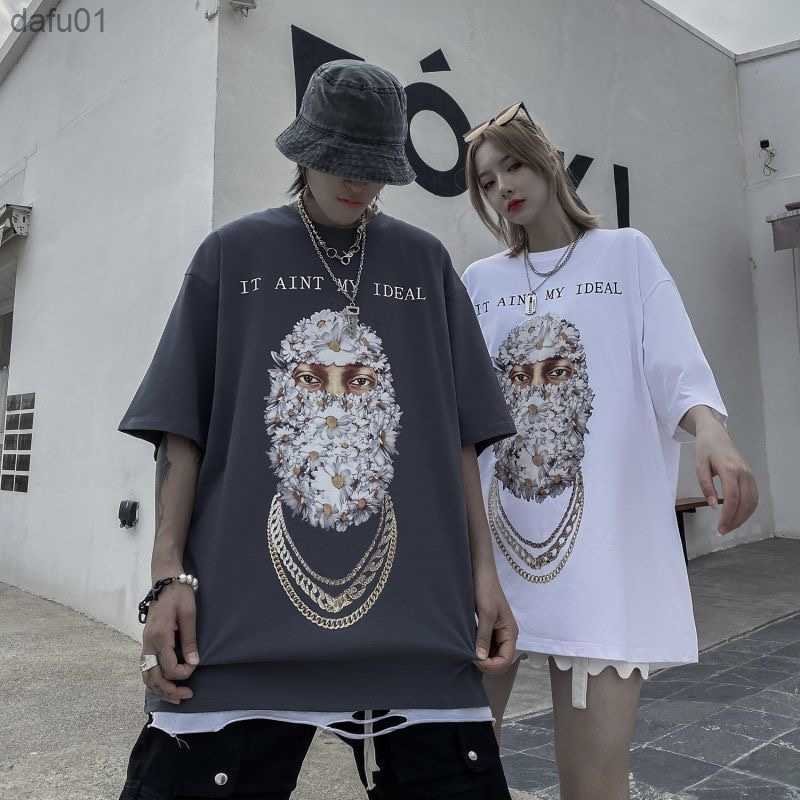

Men's T-Shirts Ih Nom Uh Nit T Shirt Men Women Hip Hop Streetwear Chrysanthemum Portrait Print Short Sleeve It Aint My Ideal Cotton Tops Unisex L230217, Gray
