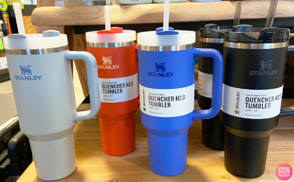 

Stock Stanley Quencher 40oz Tumblers Cups Gradient Glitter Colors with Logo handle lid and straw powder coating Car Mugs Vacuum insulated drinking Water Bottles
