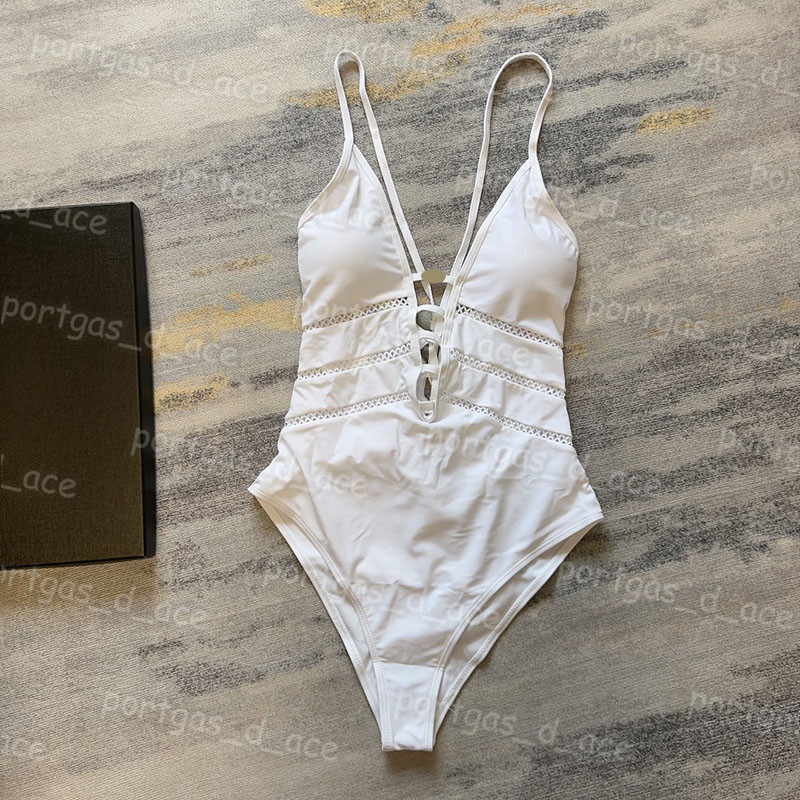 

Deep Neck Women Swimwear Deisgners One Piece Swimsuit Sexy Summer Bathing Suit Padded Swim Bodysuits, White with label #0526