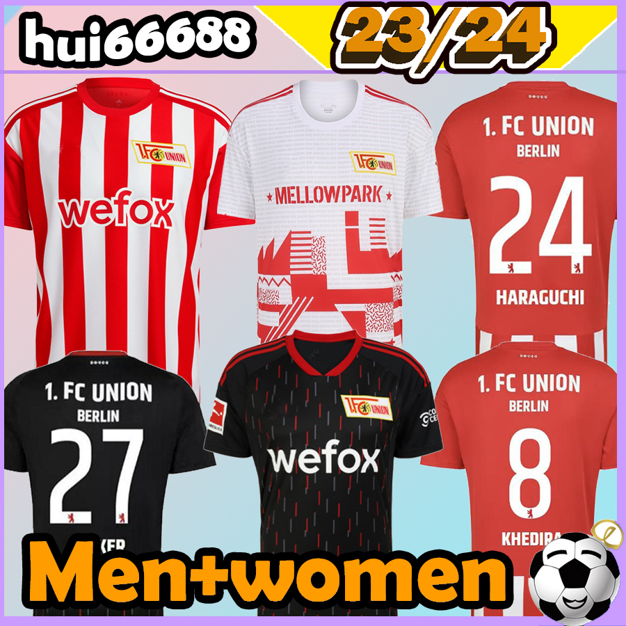 

22/23/24 Berlin Soccer Jerseys Union VOGLSAMMER SEGUIN BEHRENS BECKER TRIMMEL THORSBY OZTUNALI SEGUIN Home Away Football Shirts, 22-23 third