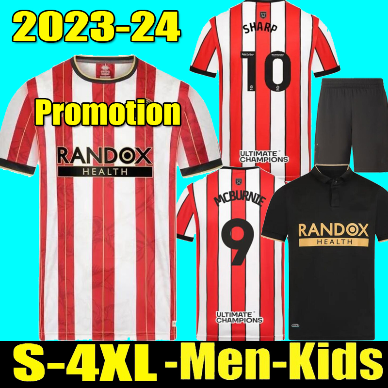 

4XL SHEFFIELD PROMOTION home 3rd soccer jerseys UNITEDs Sander BERGE Brewster SHARP men kids football shirt, Promotion kids