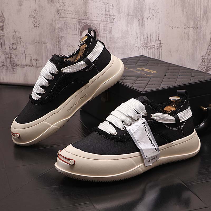 

Men's Sneakers Luxury Designer male Shoes High Quality canvas Shoes Fashion Sexy Slim Platform Shoes