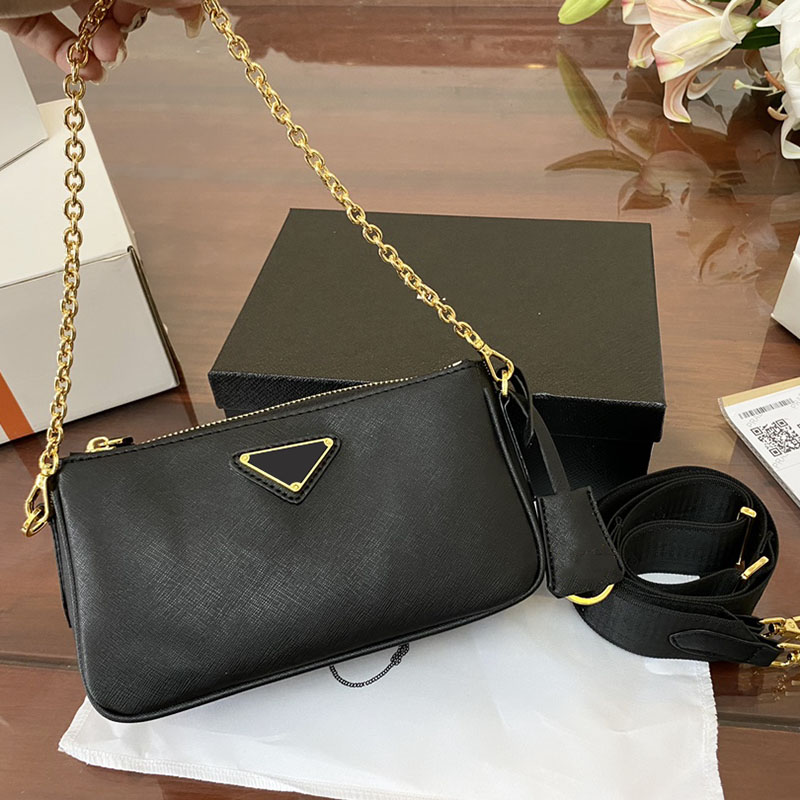 

Boutique Designer Summer Bag Causul Genuine Leather Woman Tote Shopping Purse Wallet Totes Shoulder Handbags Crossbody Triangle Top Quality Size 20x11 cm, Black 20x11cm