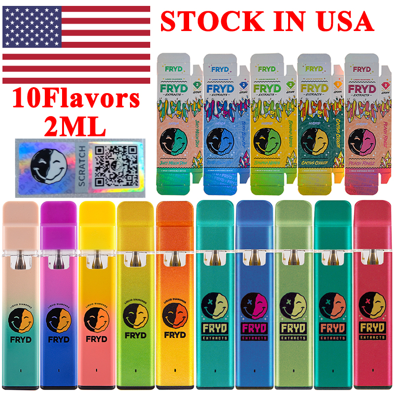 

USA STOCK 2023 FRYD 2-5Days delivery Liqiud Diamond Disposable Vape Pen 10 Flavors E Cigarettes 2.0ml Empty Pods Carts 350mAh Rechargeable Battery With Box Packaging