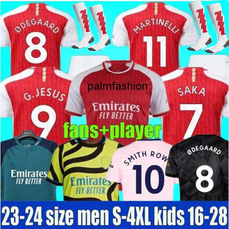 

SMITH ROWE G.JESUS SAKA soccer jerseys SALIBA 22 23 24 Fans Player version ODEGAARD MARTINELLI JORGINHO NKETIAH 2023 2024 football kits shirt Men Kids set ArSeN, 23/24 away epl 5