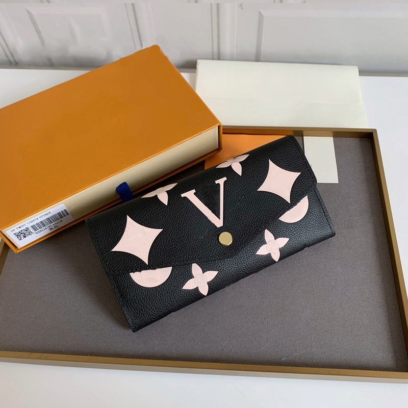 

long wallet women purse designer SARAH wallet card holder clutch bag purse with box