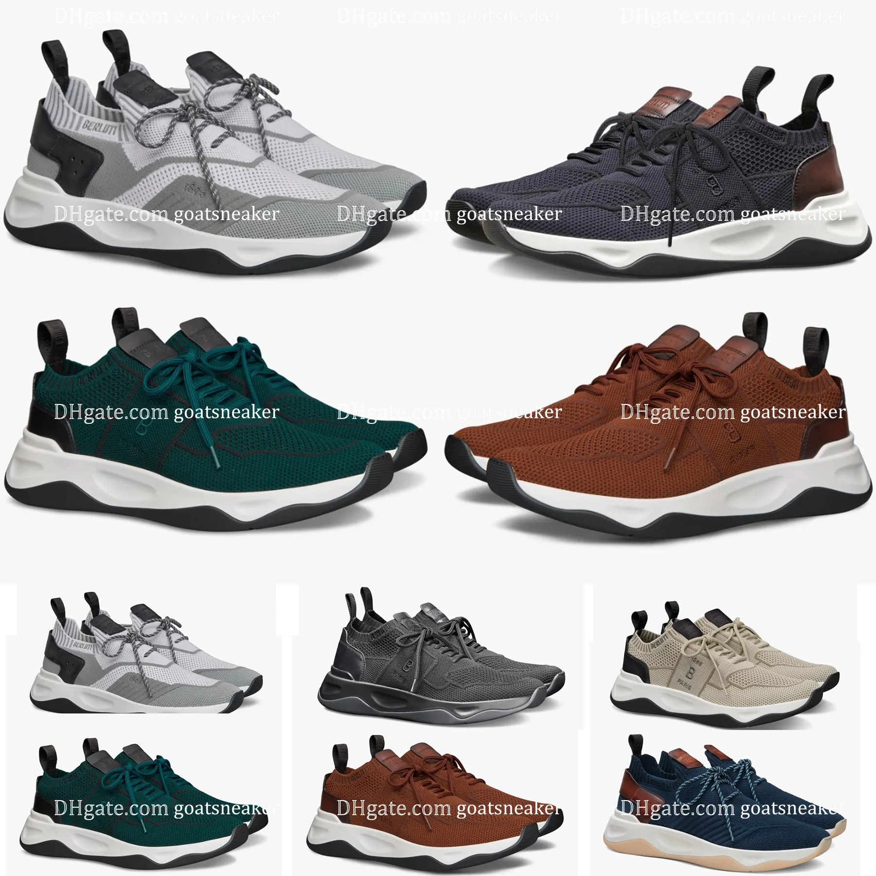 

berluti shadow knit leather sneakers Designer running shoes Men sports Casual Shoes Leather Running Trainers berluti Shoes mgP