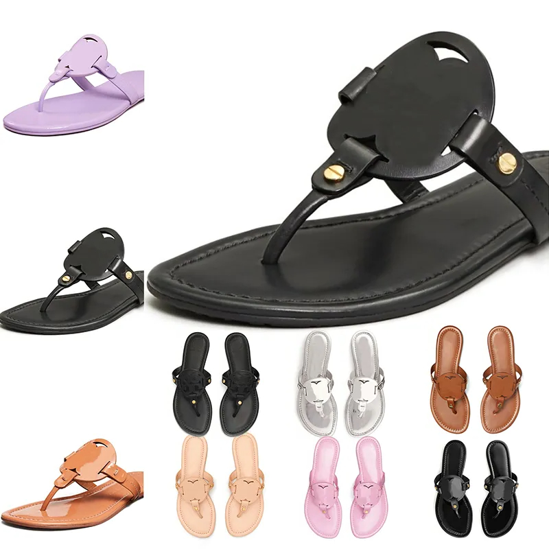 

miller metallic snake embossed leather sandal designer slides slippers womens white black patent yellow pink Silver flip flops ladies size 34-43