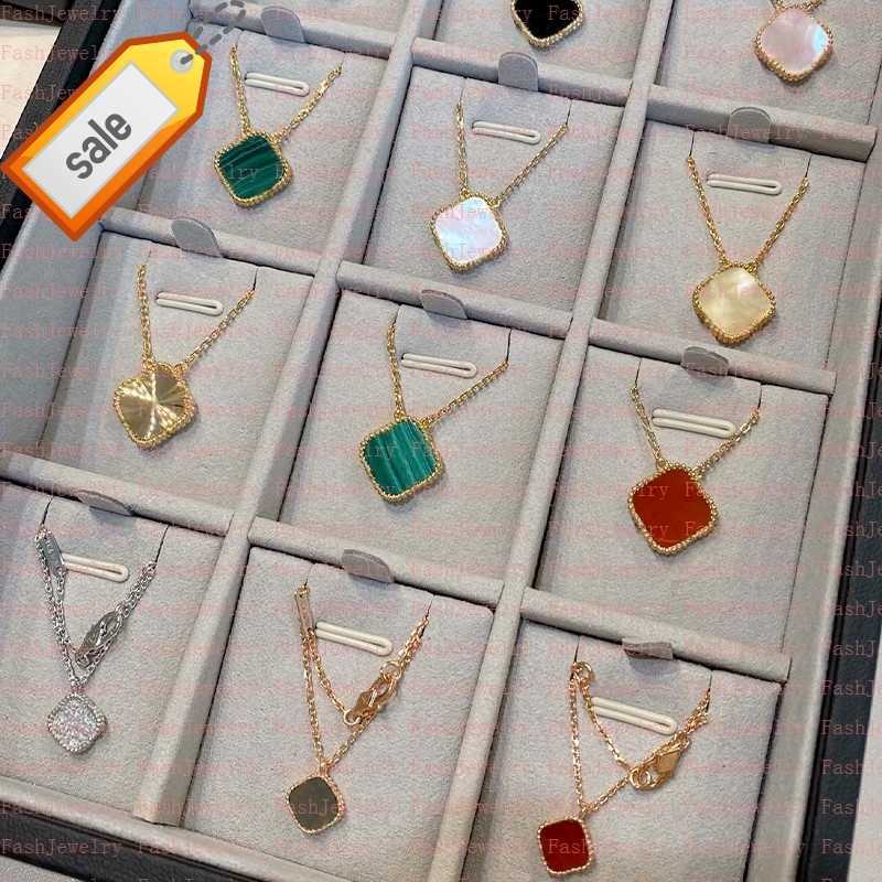 

Classic Fashion Pendant Necklaces for women Elegant 4/Four Leaf Clover locket Necklace Highly Quality Choker chains Designer Jewelry 18K Plated gold girls Gift