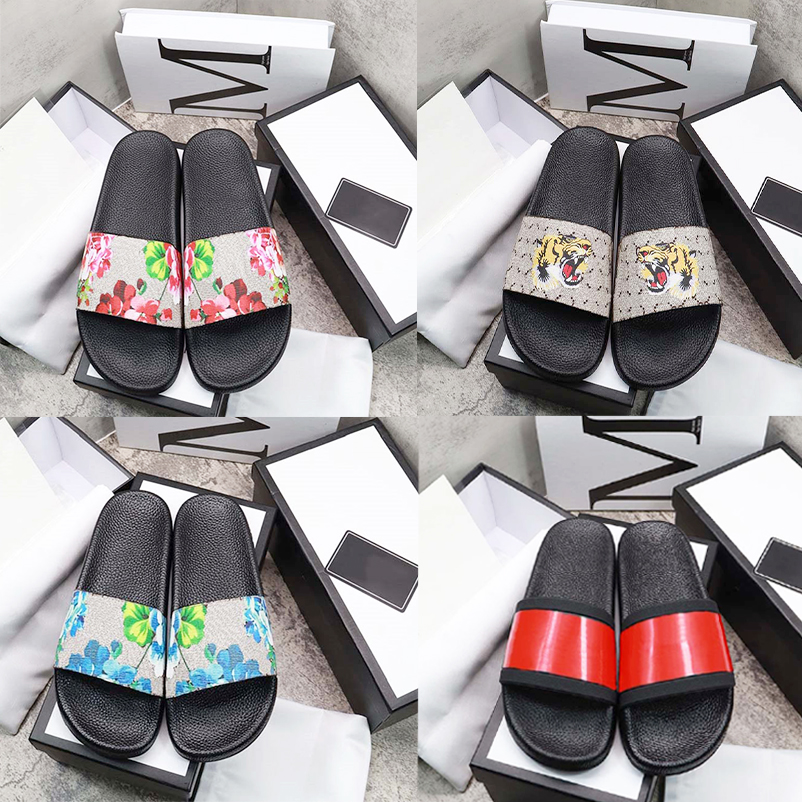 

Designer Men Women Sandals with Correct Flower Box Dust Bag Shoes Snake Print Slippers Summer Wide Brim Flat Sandals Slippers Size designer sandals 35-46, #6