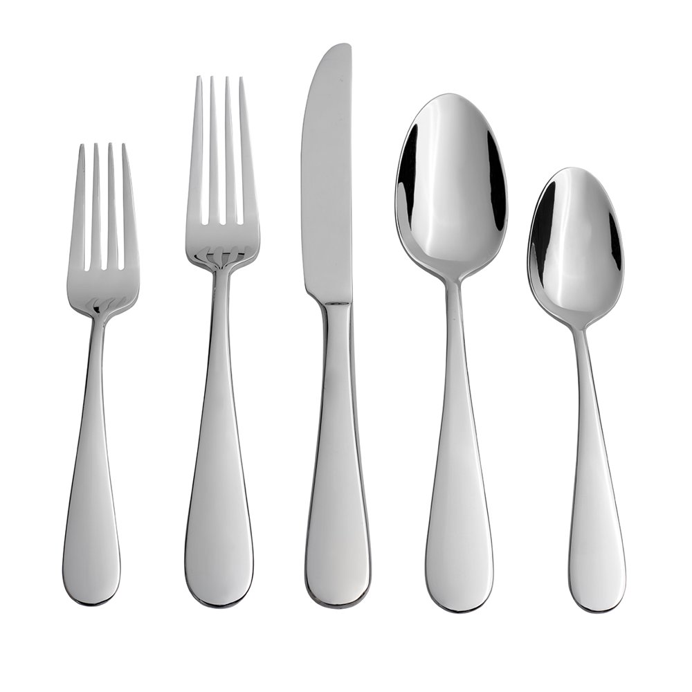 Oneida Teso 40-Piece Silverware Set with Caddy, Service for 8-image-871616479