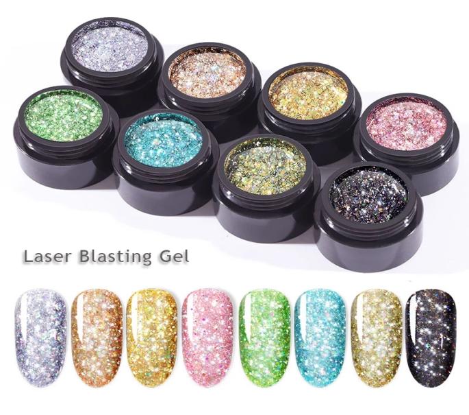 

5ml Shiny Diamond Gel Nail Polish Bright For Glitter Painting Nail Art Design Laser Primer UV Gel Hybrid Vernish for Manicure9245886, Beige