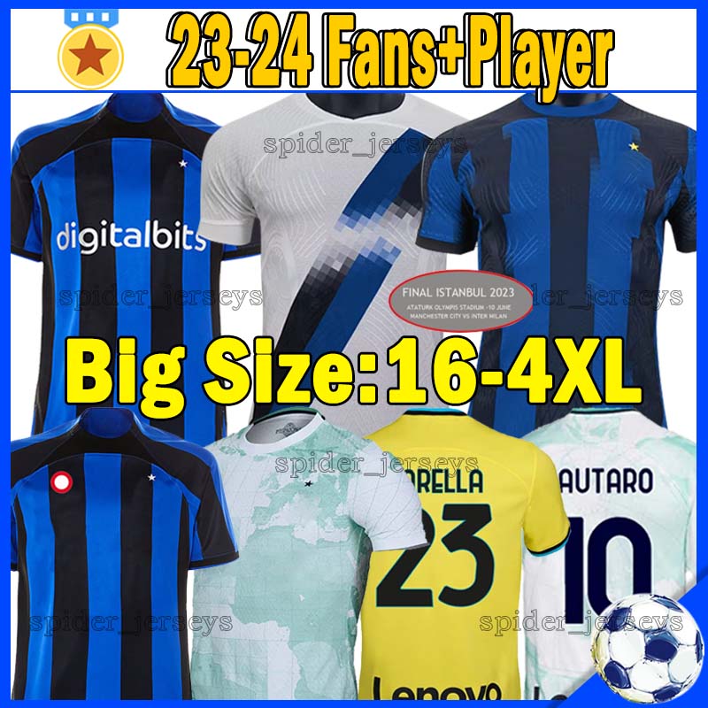 

LUKAKU TOP soccer jerseys 23 24 BARELLA LAUTARO SKRINIAR INTERS VIDAL BROZOVIC VECINO SENSI DZEKO KOLAROV CORREA DZEKO MILAN Fans Player version Men Kids Kits Shirts, Guojimilan 23-24 home ucl-patch