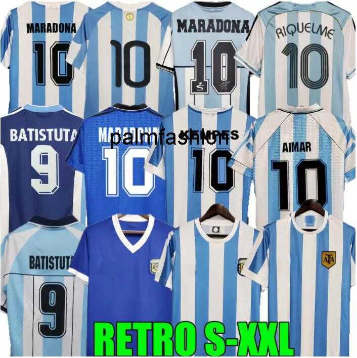 

1978 1986 1998 Argentina Retro Soccer jersey Maradona 1996 2000 2001 2006 2010 Kempes Batistuta Riquelme HIGUAIN KUN AGUERO CANIGGIA AIMAR Football Shirts, 1994 away 5