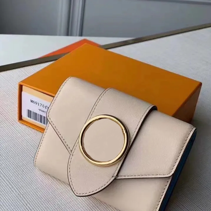 

Leather PONT 9 compact Wallet Short purse Female designer card holder Wallet M69175 M69176