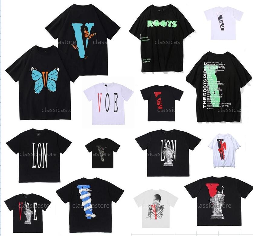 

Vlones t shirt 2023 Mens Women Designers T Shirts Loose Tees Fashion Brands Tops Man S Casual Shirt Luxurys Clothing Street Polos Shorts Sleeve Clothes Summer, Cust12