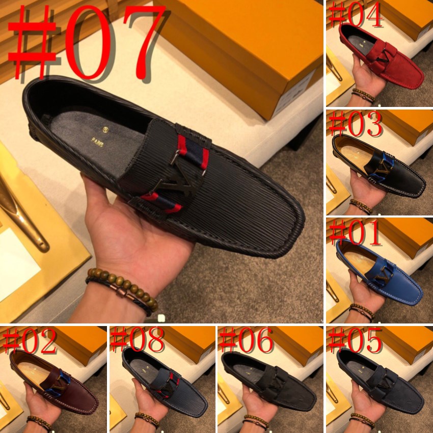 

81Model Men's Designer Loafers Slip On Driving Shoes Men Casual Handmade Moccasins luxurious Leather Suede Man Flats Lofer Mocassins Male Footwear, #27