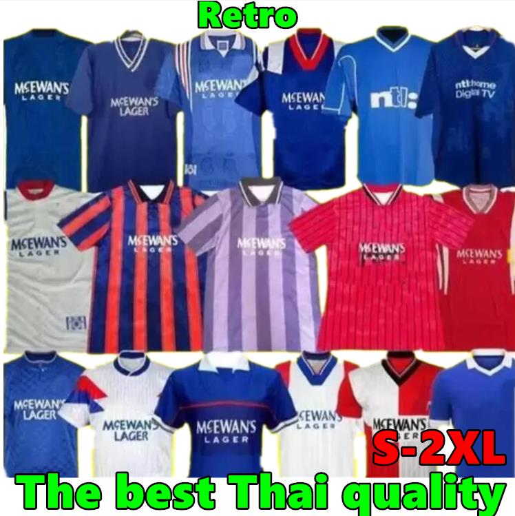 

87 90 92 93 94 95 96 97 99 01 08 Glasgow Rangers fc Retro soccer jerseys 20/21 GERRARD GASCOIGNE LAUDRUP gerrard MCCOIST football Uniforms, 96-97 3rd