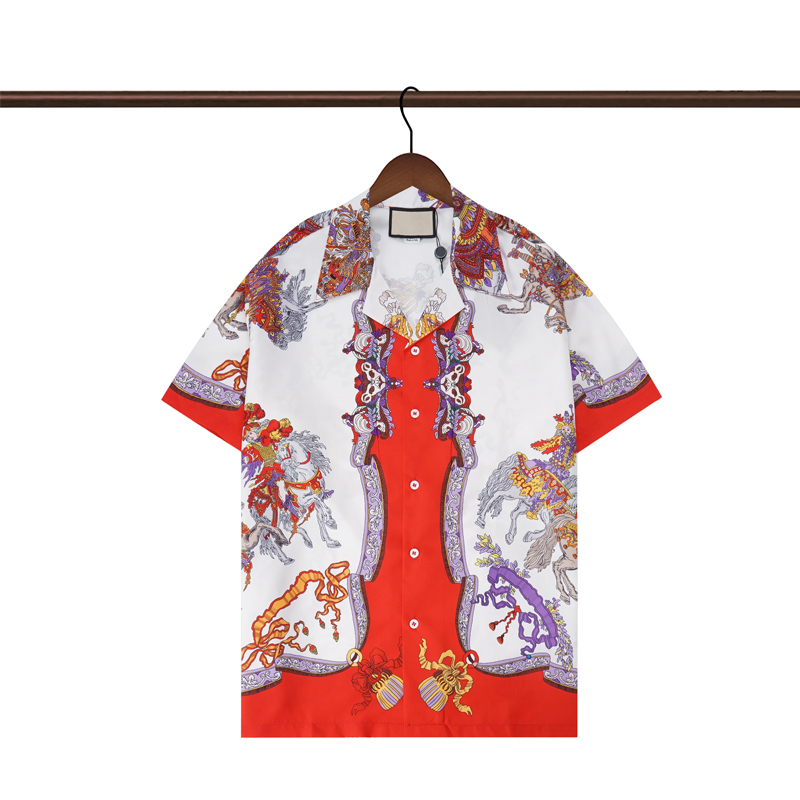 

New Designer Shirts Beach Shorts Mens Fashion Letter Print bowling shirt Casual Shirts Men Short Sleeve Hawaii Dress Shirt Business, 23