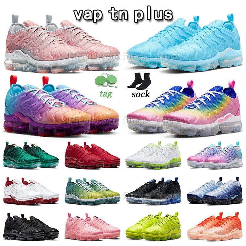 tn plus tns chaussures de course université bleu multi gradient blanchi aqua corail hommes femmes sneaker bleu glace triple noir cerise atlanta d