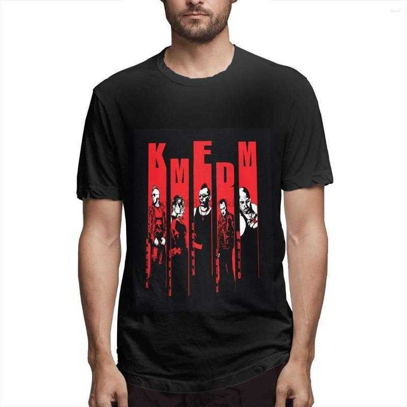 

Men's T Shirts KMFDM Music Band Short Sleeve T-Shirt Print Blouse Tops, Men-red