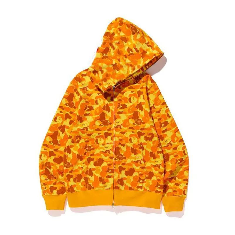 

Designer Shark Full Zip Hoodie Crazy Face Jacket Big ABC Felpa Camo Grid ape Hoody Men Women Zipper Sudadera Autumn Winter Jogger Sportwear Loose lpm, No19