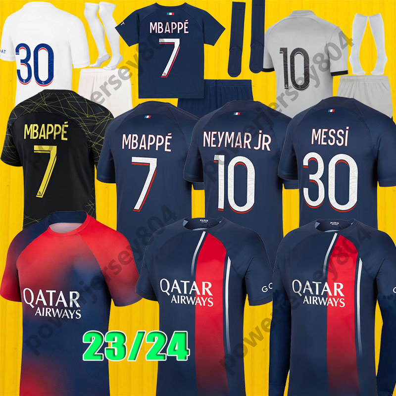 

22 23 24 PSGS MBAPPE MESSIS soccer jerseys DI MARIA WIJNALDUM RAMOS HAKIMI Maillots de football shirts kit men kids jersey long sleeve jersey women kids kit socks, Third kids