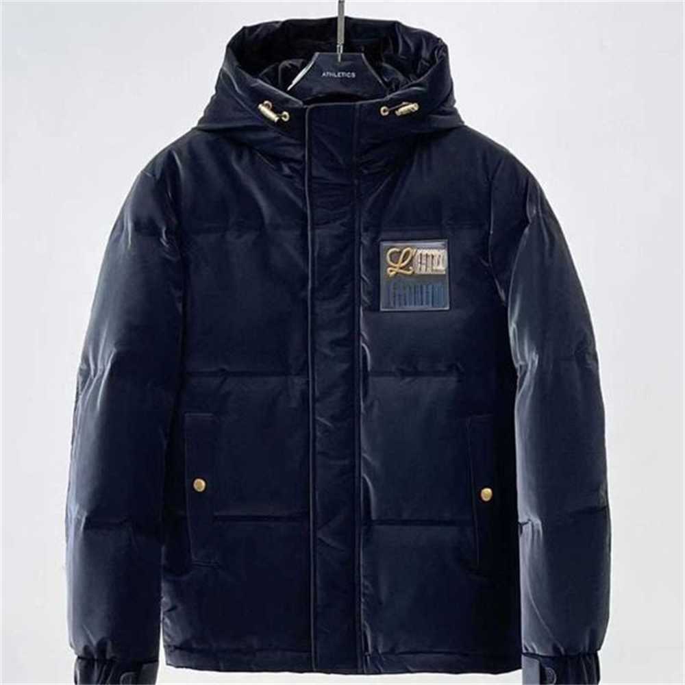 

Loe mens down jacket designer hoodie nylon waterproof windbreaker man zipper cardigan Down coat casual loose hooded jackets UHCT, Black