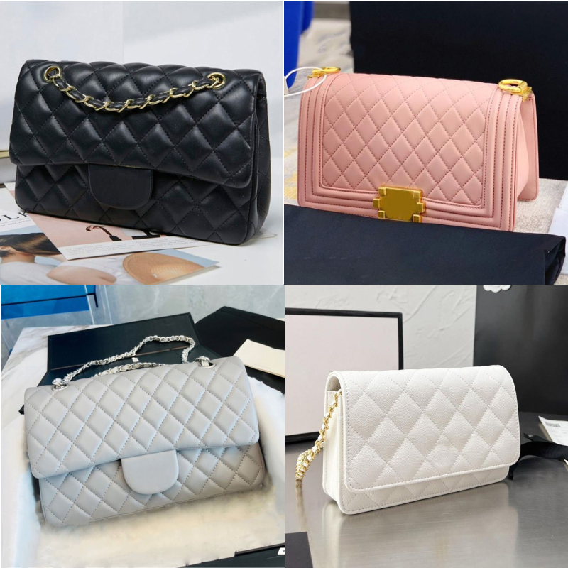 

Designer bags women tote bag Shoulder Chain Bagss Clutch Flap Totes Bags Wallet Check Velour Thread Purse Letters Solid Hasp Waist Square Stripes Luxury Handbags, 13-large(silver logo)