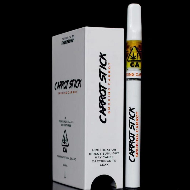 

smoking carrot 350mAh 0.5ml vape pen kits with oil CAT3 D9 pre-filled shipping from UK to eurepean countries, White