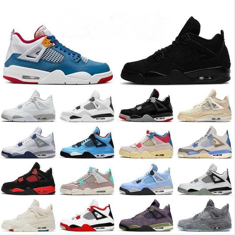 

Designer Grade School Jumpman 4S Messy Room Basketball Shoes For Sale Jorden 4 Black Cat Kids Midnight Navy Seafoam Red White Oreo Bred Trainers Jorden 4 Big Size, 20