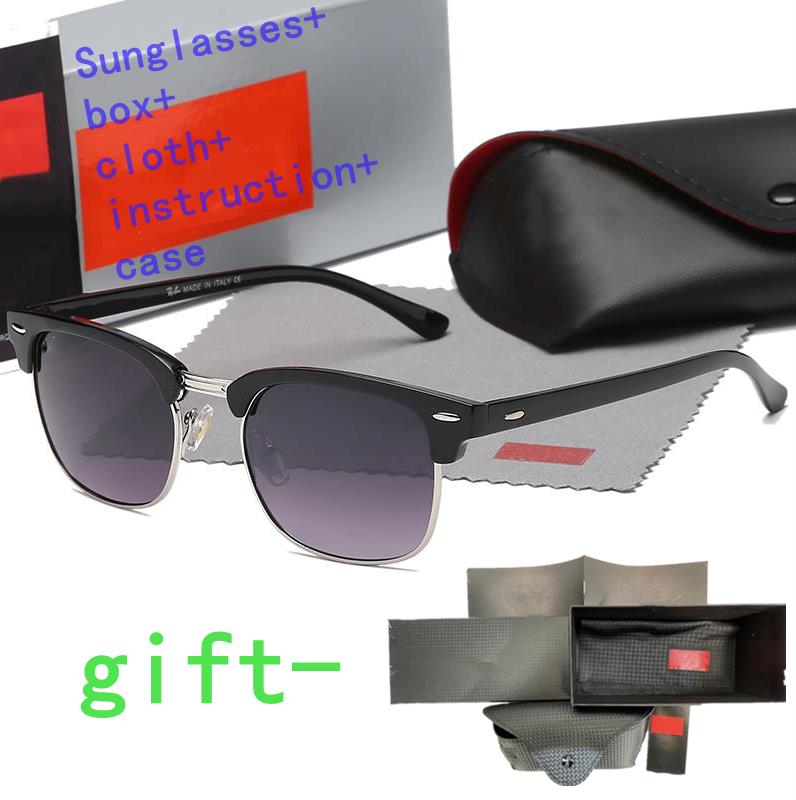 

Fashion Luxurys Designer Men Women Shady raybans Sunglasses Pilot Protection Band Driving Ben Sun Glasses Glass lens High Qualitys UV400 Eyewear with Box Caes D3016
