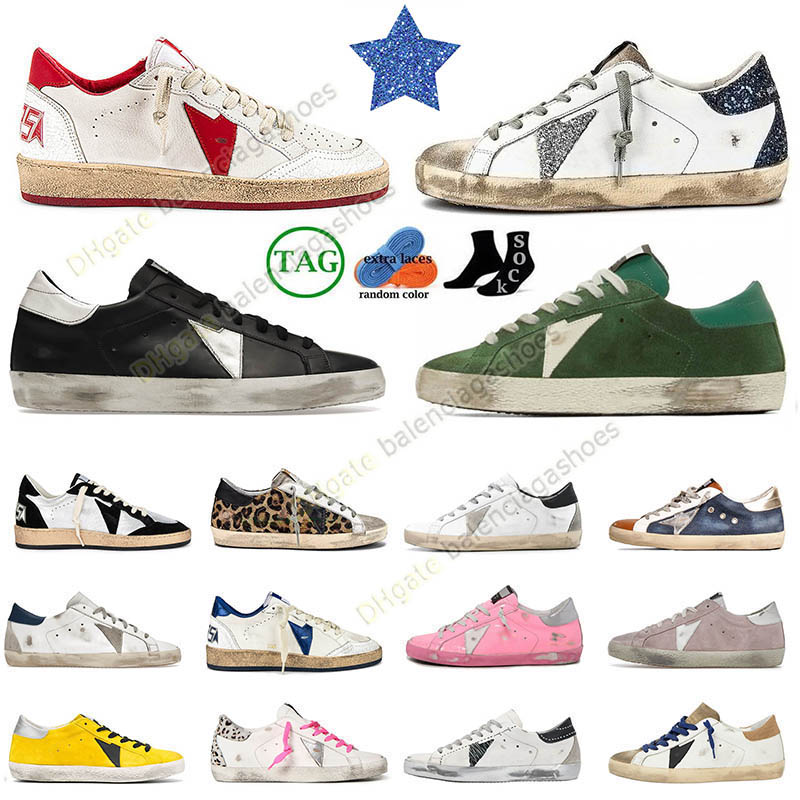 

Designer Super Star Golden Shoes Sneakers Women OG Sequin Italy Classic Black White Red Do-old Dirty Men Gooses Platform Bottoms Low Casual Trainers Big Size 12, #43