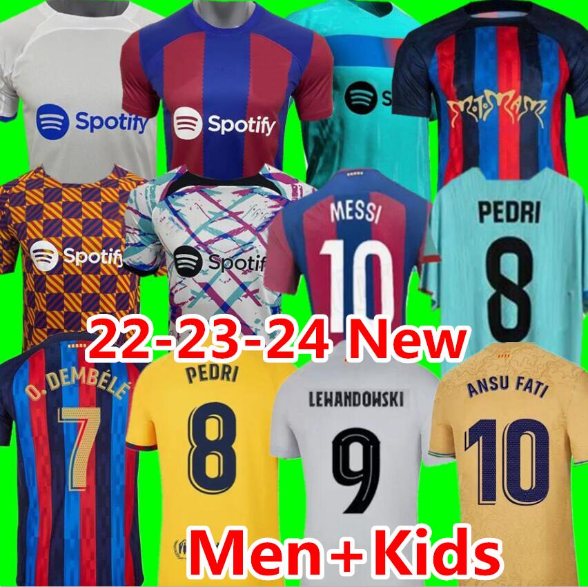 

22 23 24 Camisetas de football soccer jerseys PEDRI LEWANDOWSKI GAVI 2023 2024 ANSU FATI FERRAN RAPHINHA barcelona football shirt Rosalia barca equipments men kids, Kids size