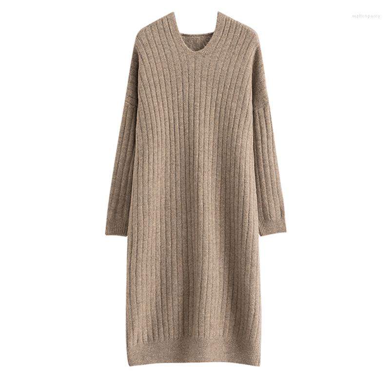 

Casual Dresses Vestidos Women Winter Female 2023 Fashion Long Sleeve Solid Color Knitting Hooded Dress NBH517, Black