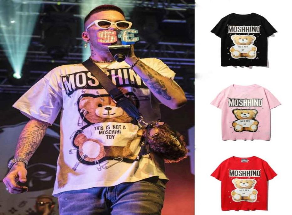 

Luxury Brand Moschi T shirt Men Women High quality Spring Autumn Bear Printing Short Sleeve US Size S2XL2983382, Army green