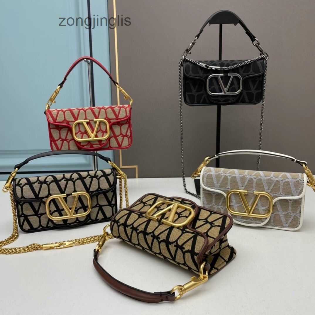 

Trend Designer Handbag Women Bags Beauty Fashion Classic Valentino Canvas Handheld Celebrity Shoulder Crossbody Underarm Women's 6XUH, Red large size with a length of 27cm