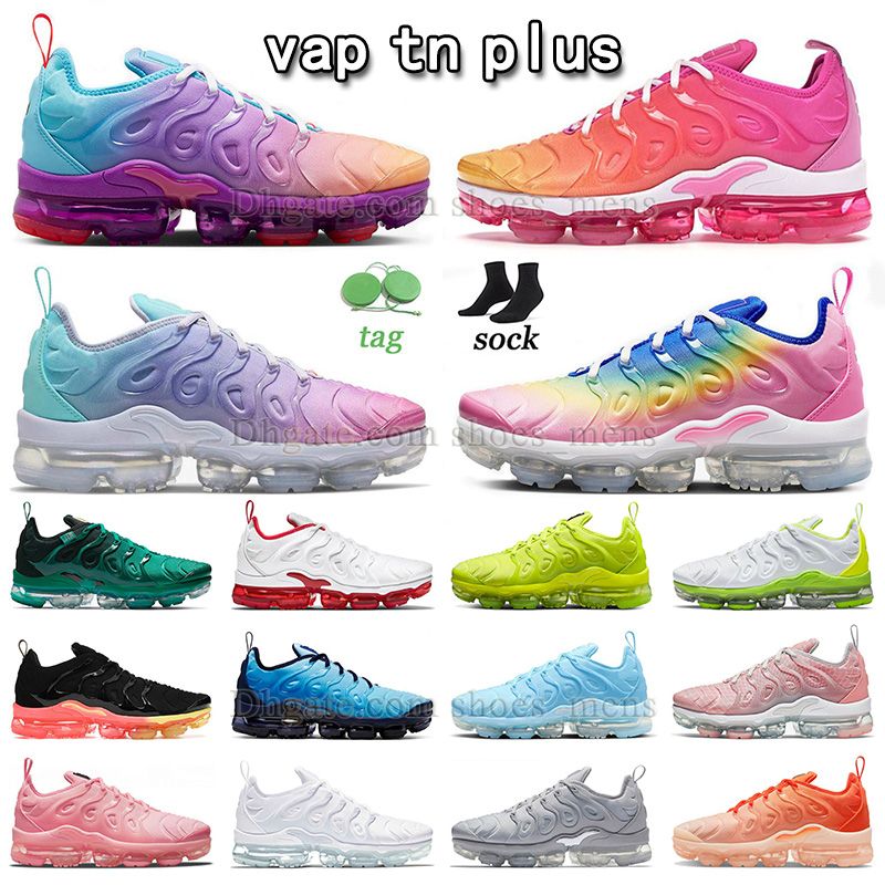 

dhgate retro running shoes vapormax tn plus multi pastel gradient cherry atlanta men women sneakers university blue tennis ball ice blue lemon lime outdoor trainers, A40 36-47 black royal